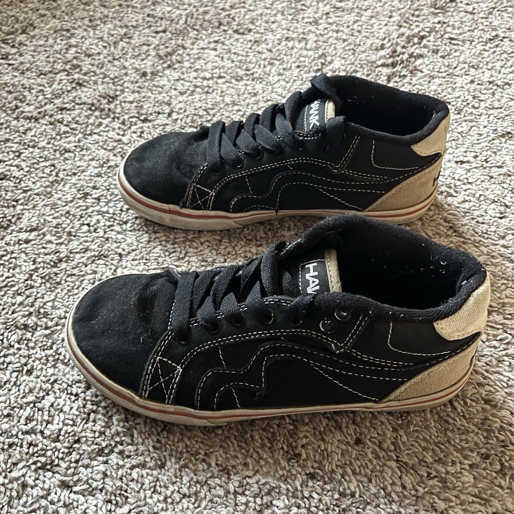 Tony Hawk Sneakers Boys Size 3 Black Lace Up Shoes